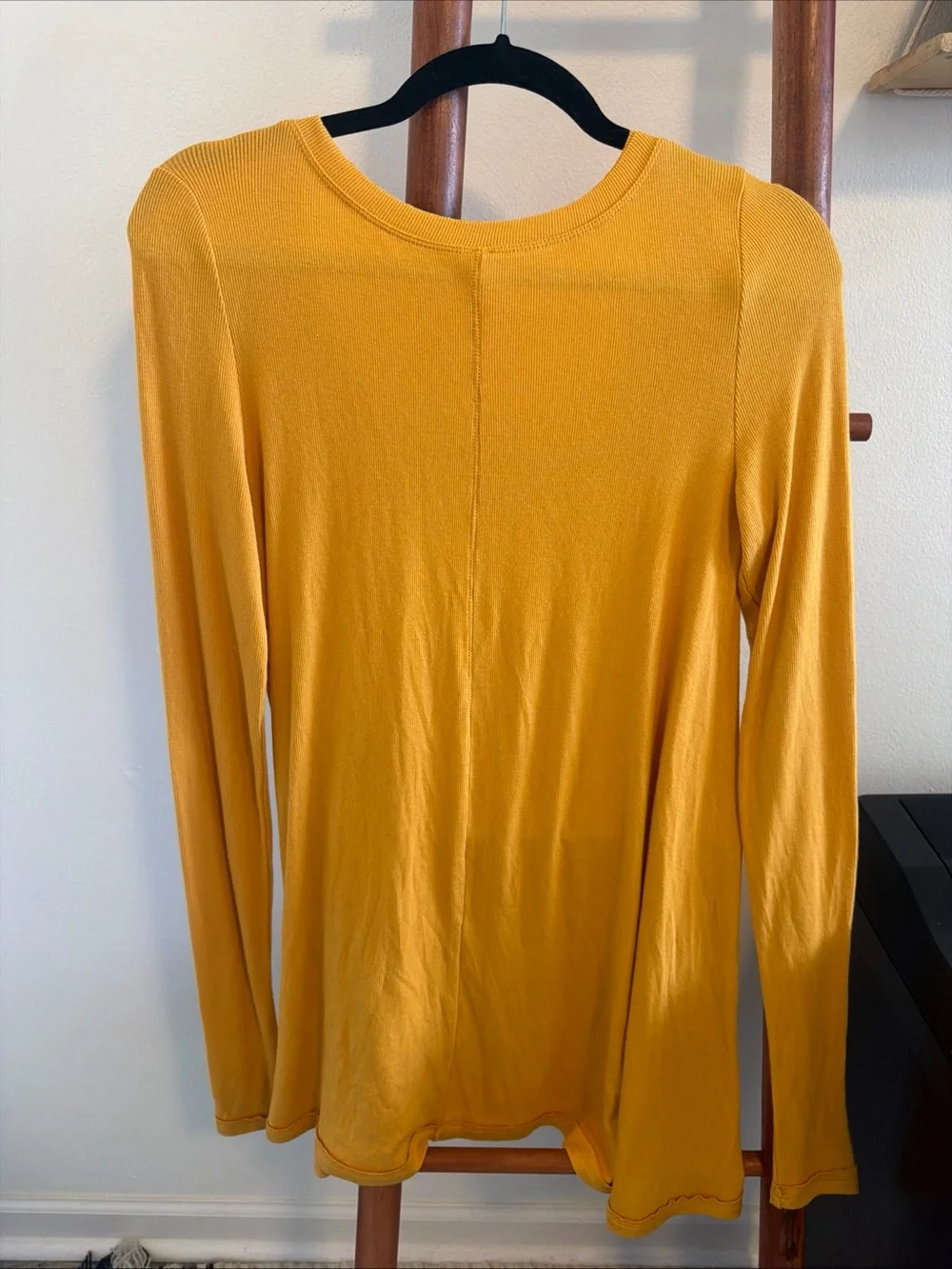 NWT Free People yellow ribbed tunic top